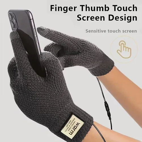 Miniatura 5 de 2 guantes térmicos para hombres y mujeres, guantes térmicos para calentar las manos, guantes de invierno cálidos para equitación, esquí, senderismo