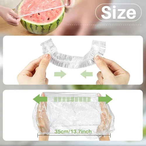 Miniatura 2 de Sukh 100 fundas reutilizables para tazones, gruesas y resistentes, fundas elásticas para alimentos, elásticas, reutilizables, desechables