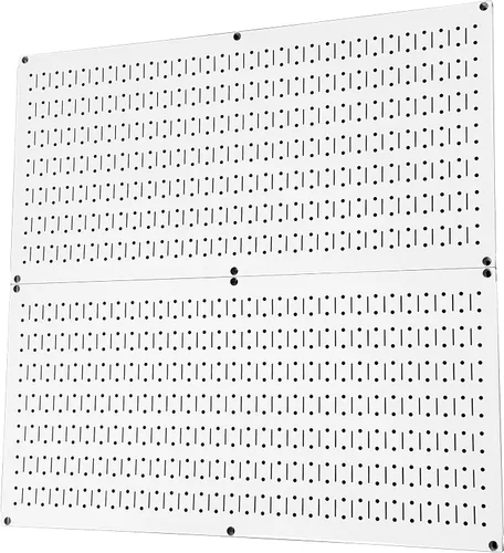 Miniatura 17 de Tablero horizontal para herramientas de garaje para pared, dos tablas de 32 pulgadas de ancho x 16 pulgadas de alto, fáciles de instalar Metálico