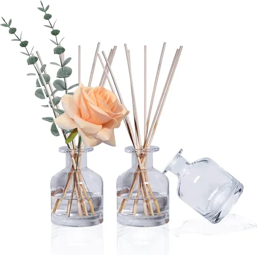 Miniatura 11 de HOSSIAN - Botellas de vidrio difusoras negras, botella difusora de varillas vacía con palos, accesorios de fragancia, uso para juegos de difusor