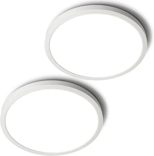 Miniatura 15 de SunRider Lámpara LED de techo empotrada, 3000 K, blanco cálido, 2400 lm, luces de techo planas redondas de 12 pulgadas y 24 W, equivalente a 240 W
