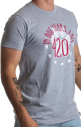 Miniatura 4 de Camiseta unisex con texto en inglés «In Dog Years», «I'm 420!» 60º cumpleaños, divertida camiseta unisex