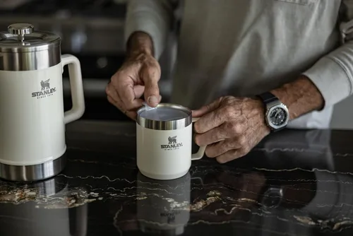 Miniatura 2 de STANLEY Stay-Hot Camp Mug - Taza de café con tapa a presión, taza para café, té y bebidas, taza de café aislada de acero inoxidable, sin BPA