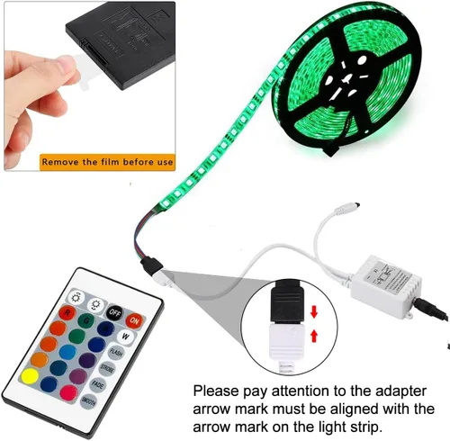 Miniatura 7 de Tira de luz LED RGB de 24 teclas, control remoto inalámbrico, luz LED SUPERNIGHT de repuesto para SMD 5050 2835 3528 tira de luces LED (24 teclas)