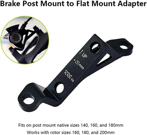 Miniatura 2 de Adaptador de freno de bicicleta+0.787 in Montaje de poste a adaptador de freno de montaje plano MTB 140/160/7.087 in Aleación de aluminio Accesorios