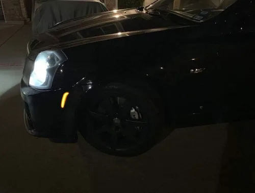 Miniatura 8 de iJDMTOY Kit de luz de marcador frontal LED ámbar con lente transparente compatible con Cadillac CTS 2003-07, alimentado por LED 30-SMD, reemplaza