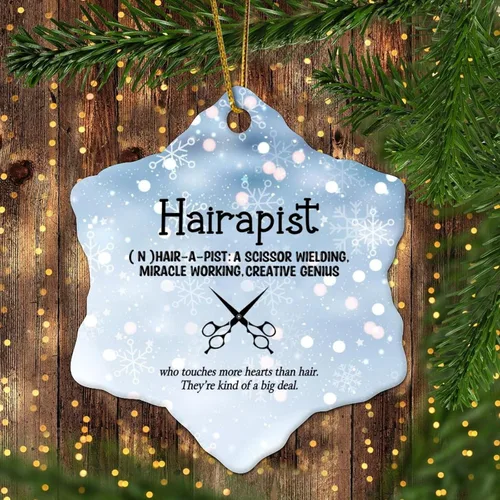 Miniatura 11 de Hairapist - Adornos de Navidad 2023 Definición de hairapista, decoraciones navideñas para árbol Descripción de la palabra Adornos únicos colgantes