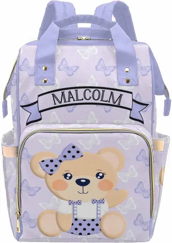 Miniatura 44 de Mochila personalizada para pañales con nombre, mochila grande multifuncional personalizada para pañales de gran capacidad, bolsa de mamá para nueva