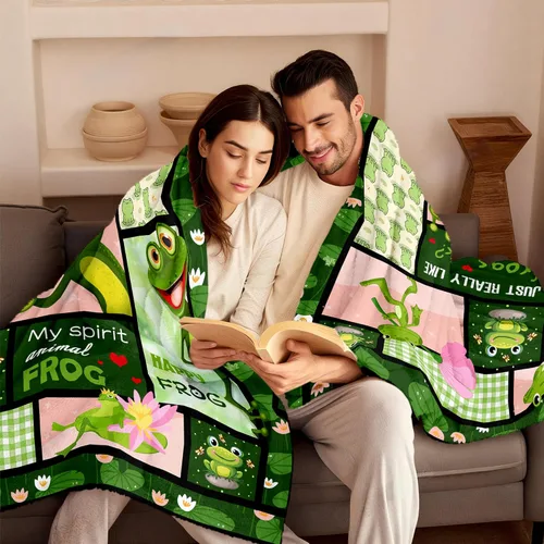 Miniatura 4 de Regalos de rana para mujer, manta de rana de 50 x 60 pulgadas, regalos de cumpleaños para amantes de las ranas, cosas de ranas para niñas, manta