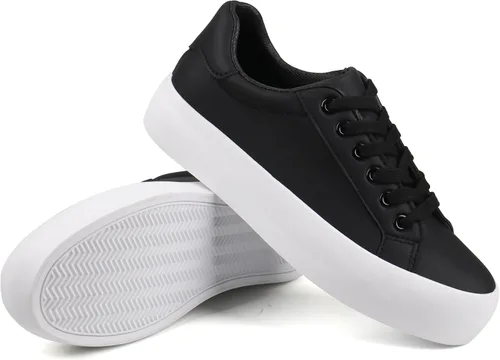 Miniatura 3 de JABASIC Zapatos deportivos de plataforma con cordones y estampado floral para mujer