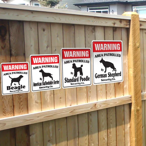 Miniatura 3 de Señal de seguridad gigante Schnauzer Área Patrullada Guardia de mascotas Advertencia Amante de Perros Animal