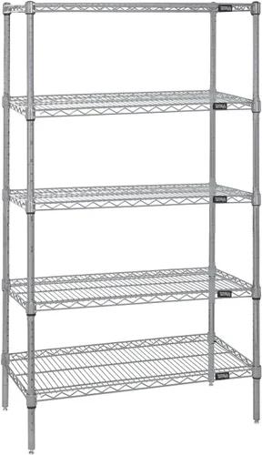 Miniatura 29 de Quantum Storage Systems WR74-1824BK Kit de inicio para estantería de alambre de 4 niveles de altura de 74 pulgadas, acabado negro, 18 pulgadas