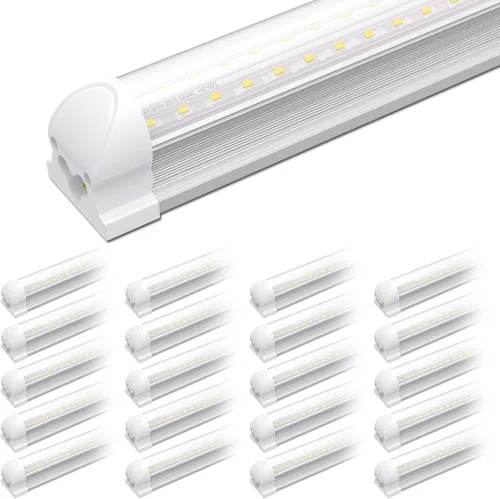 Miniatura 10 de SHINESTAR Luces LED de tienda de 4 pies, 40 W, 5000 lúmenes, 5000 K, luz LED para tienda, súper brillante, 75% de ahorro de energía, tubo de luz T8