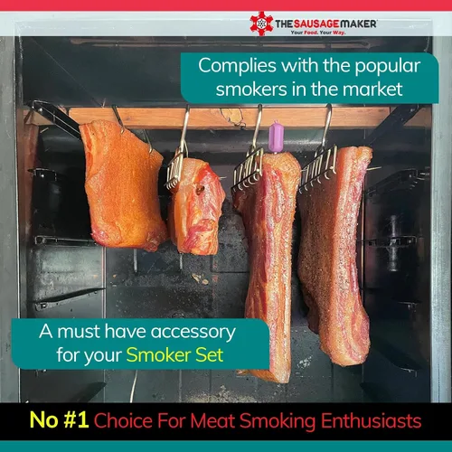 Miniatura 5 de The Sausage Maker - Colgador de tocino de 8 puntas de doble tamaño (16 puntas en total)