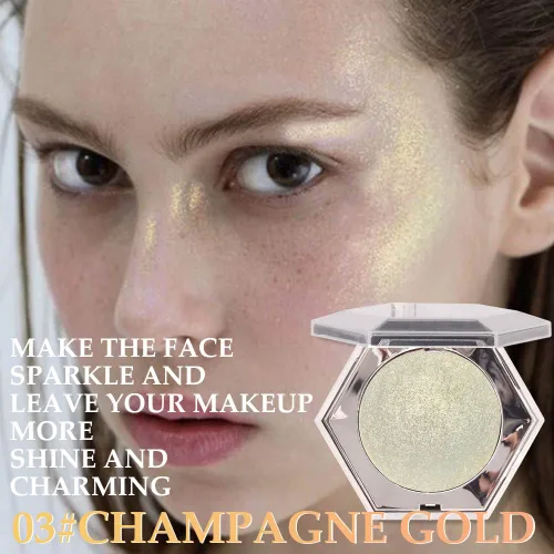 Miniatura 4 de Paleta de maquillaje con corrector en polvo para el contorno facial, iluminador facial, paleta de maquillaje con bronceador y resaltar en oro