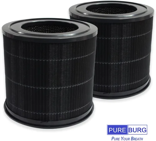 Miniatura 5 de PUREBURG Filtro de repuesto compatible con purificador de aire Smartmi P1, paquete de 2 unidades H13 HEPA de 4 etapas de filtración de carbón