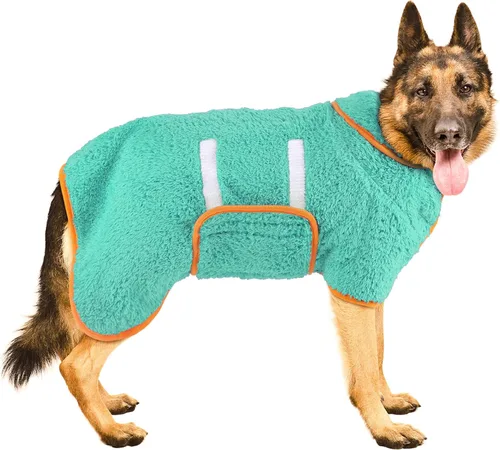 Miniatura 47 de Bienbee Bata de baño para perro, de secado rápido, súper absorbentes, para perros pequeños, medianos y grandes, abrigo de secado para después