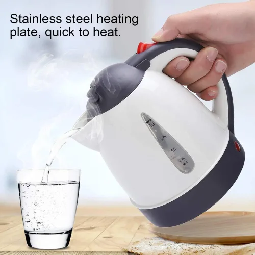 Miniatura 4 de Hervidor eléctrico portátil de 33.8 fl oz 12 V de viaje para coche, camión, hervidor de agua, botella para té y café