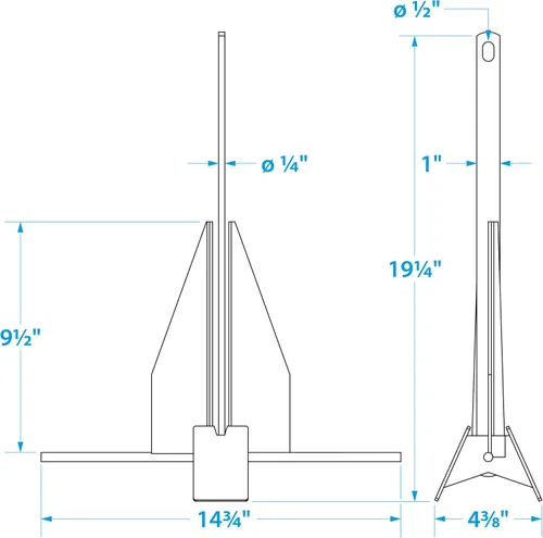 Miniatura 6 de Seachoice - Anclaje de lujo con vástago de anillo deslizante, acero galvanizado en caliente, varios tamaños