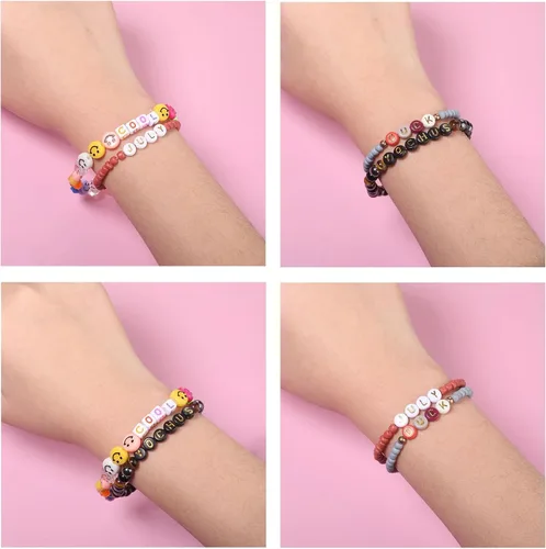 Miniatura 6 de 1000 cuentas redondas blancas de números acrílicos de 0.16 x 0.27 pulgadas, figura colorida de 0-9 pulgadas, cuentas para hacer joyas y pulseras
