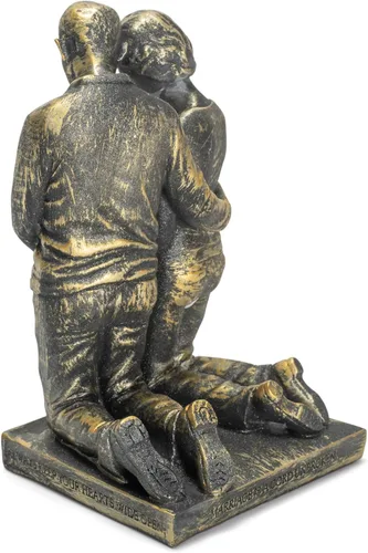 Miniatura 4 de Dicksons Figura de mesa de piedra de resina gris de 5 pulgadas de esposo y esposa rezando