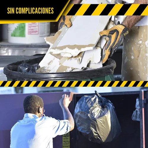 Miniatura 3 de Ultrasac - Bolsas de basura resistentes de 45 galones, enormes, 50 unidades con amarres, 1.8 mil, 38 x 45 pulgadas, de plástico negro, uso