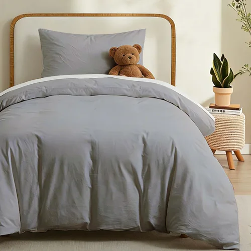 Miniatura 20 de LOVQUE Funda de edredón de algodón verde oliva, tamaño King, juego de ropa de cama natural similar al lino con cierre de cremallera (sin edredón)