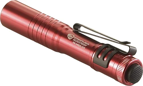 Miniatura 3 de Streamlight 66323 MicroStream linterna ultra compacta de 45 lúmenes y 420 candelas EDC con batería alcalina AAA, empaquetado transparente al por Rojo