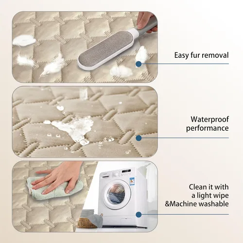 Miniatura 4 de gogobunny Manta para mascotas 3 veces más resistente, impermeable y a prueba de arañazos; protector de muebles reversible para perros y gatos, funda