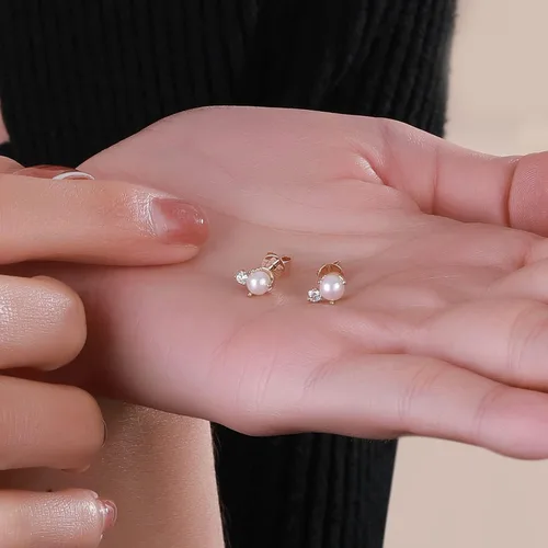 Miniatura 6 de Caratant Joyas de perlas cultivadas de oro macizo de 14 k
