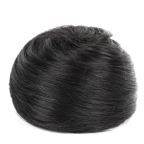 Miniatura 6 de 2 piezas de cabello humano desordenado de moño, moño rosa desordenado, moño para mujeres, coleteros de cabello real, extensiones de moño para cola