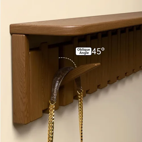 Miniatura 10 de Percheros para colgar en la pared, ganchos para llaves de piano, colgador de madera maciza natural, tela no tejida, perchas para armario, cocina