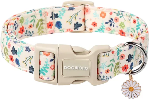 Miniatura 31 de DOGWONG Collar de Algodón Navideño para Perro, Collar de Perro Rojo de Papá Noel, Collares Duraderos para Mascotas de Fiestas Navideñas, Lindo Rojo