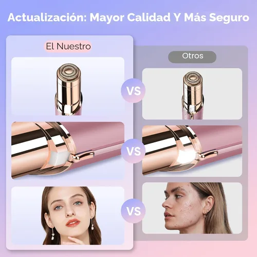 Miniatura 5 de Removedor de vello facial para mujeres - como se ve en TV, afeitadora facial sin dolor - mini removedor de vello, afeitadora eléctrica portátil