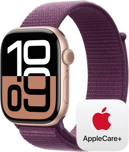 Miniatura 18 de Apple Watch Series 10 (42 mm, GPS) con caja de aluminio negro azabache, correa deportiva negra, S/M monitor fitness, app ECG, pantalla Retina Caja