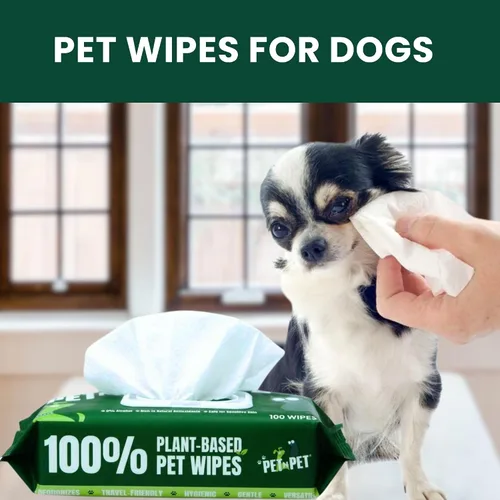 Miniatura 7 de Pet N Pet Toallitas para perros 100% a base de plantas para patas y traseros, 100 toallitas hipoalergénicas sin perfume para perros, 8 x 8 pulgadas