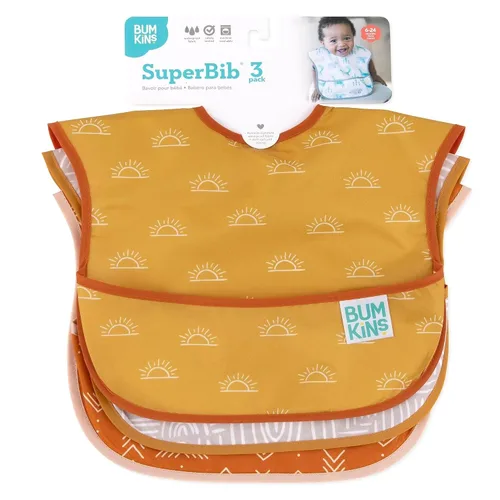 Miniatura 9 de Bumkins Baberos para niña o niño, SuperBib para bebés y niños pequeños de 6 a 24 meses, imprescindibles para comer, alimentar, suministros de A1