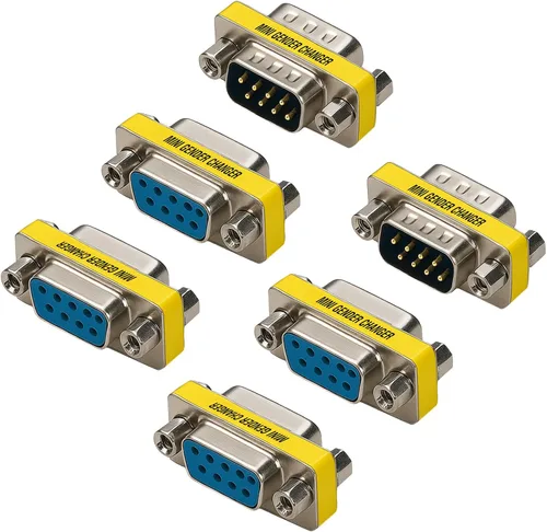 Miniatura 10 de Cyberguys! DB9 - Juego de 3 adaptadores serie RS232 de hembra a hembra, macho a macho, macho a hembra, adaptador de conector de puerto serie DB9