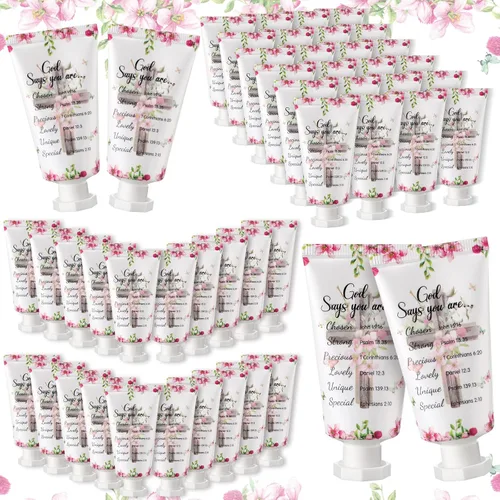 Miniatura 16 de Paquete de 50 Lociones Cristianas para Manos a Granel Regalos para Mujeres Rellenos de Calcetines de Navidad Regalos Bíblicos Mini Loción de Manos