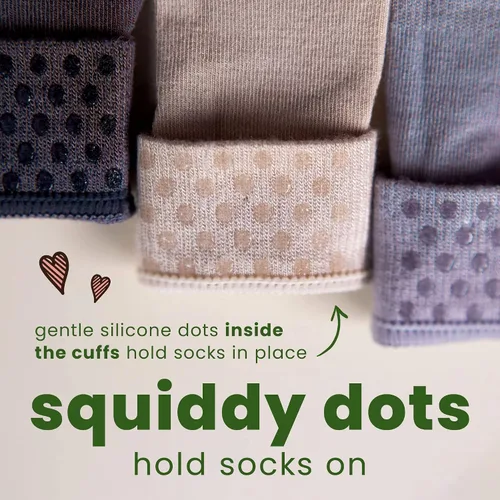Miniatura 112 de squid socks Calcetines de viscosa de bambú 0-6M, 6-12M, 12-24M y 2T-3T Calcetines que se mantienen puestos