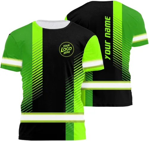 Miniatura 43 de Empresa, Equipo Uniforme Camisa de Alta Visibilidad para Hombres Camisa de Seguridad Logotipo Personalizado Nombre con Cintas Reflectantes AMZ02