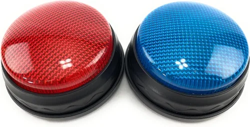 Matty's Toy Stop Luces y sonidos electrónico 3 modos rojo y azul juego de respuesta zumbador y temporizador de cuenta regresiva paquete de regalo