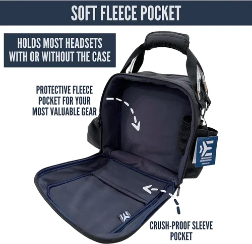 Miniatura 5 de Bolsa de piloto La bolsa de vuelo Venture para pilotos Se adapta a todos los equipos de vuelo de viaje de aviación, incluyendo tu rodillera