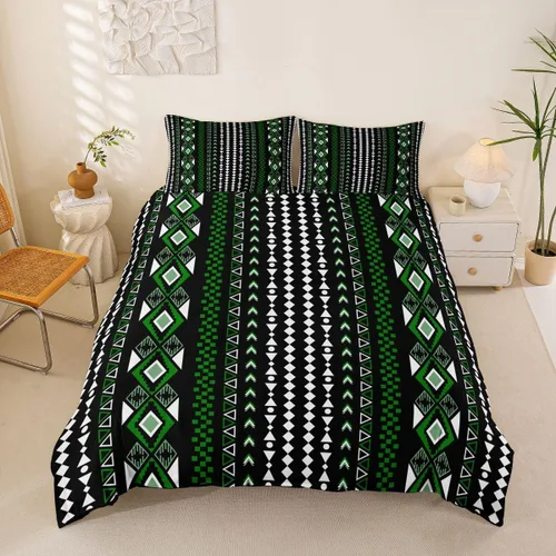 Miniatura 37 de Erosebridal Bohemian Duvet Cover Twin Country Southwestern Comforter Cover for Kids Teens Boho Aztec Arrows Diamond Bedding Set Black Gray Geometric