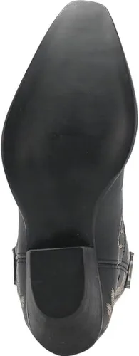 Miniatura 6 de Dingo - Botas con bordados florales de prímula para mujer, de punta triangular, tacón bajo de 1-2 pulgadas, color negro