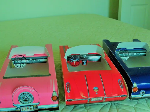 Miniatura 3 de 6 Carros de cartón clásicos para niños, caja de alimentos, bandeja de bocadillos, planificador de fiestas