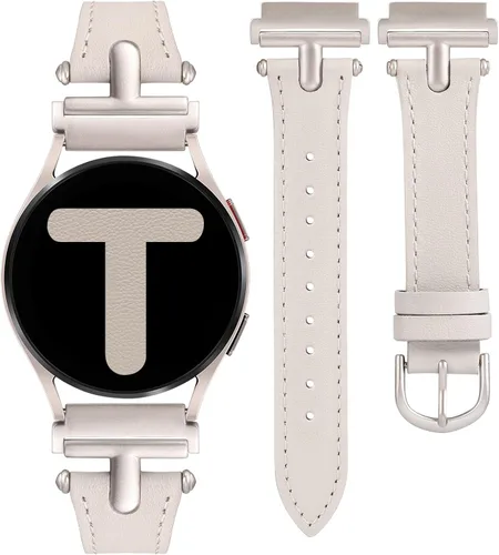 Miniatura 13 de Wearlizer Correa de cuero compatible con Samsung Galaxy Watch 7/6/5/4 Band 1.575 in 1.732 in/Watch 6 Classic 1.693 in 1.850 in/Watch 5 Pro 1.772
