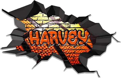 Miniatura 34 de Calcomanía de pared con nombre personalizado, graffiti 3D Arte personalizado calcomanía decorativa de vinilo Removible Despegar y pegar