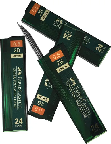 Miniatura 5 de Faber-Castell Recambios de lápiz mecánico 2B de 0.020 in (96 cables, 4 tubos de 24 minas cada uno)