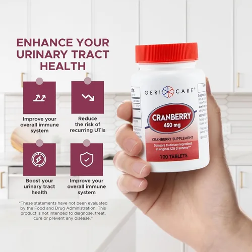 Miniatura 4 de Suplemento de arándano de alta potencia, tabletas de arándano puro de 450 mg para la salud del tracto urinario, prevención natural